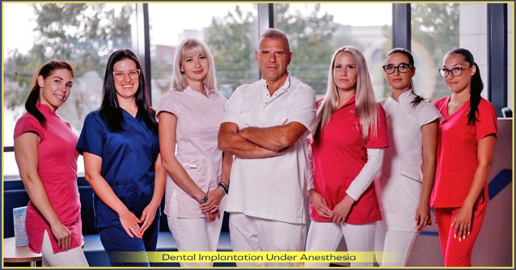 Dentures with one-phase implants under anesthesia - Full mouth rehabilitation