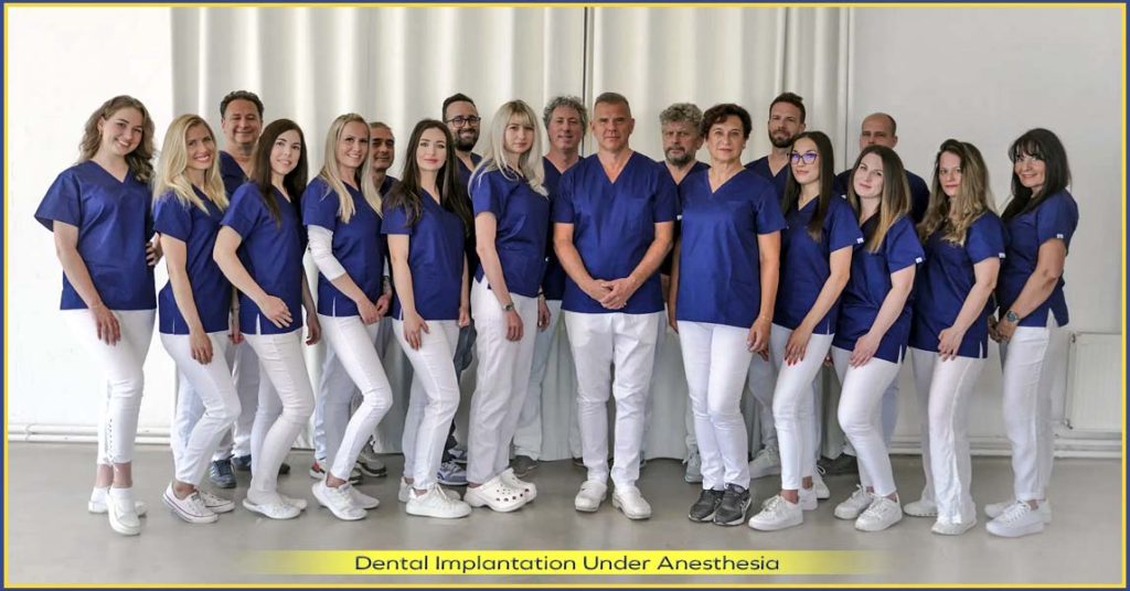 Dentures with one-phase implants under anesthesia - Full mouth rehabilitation