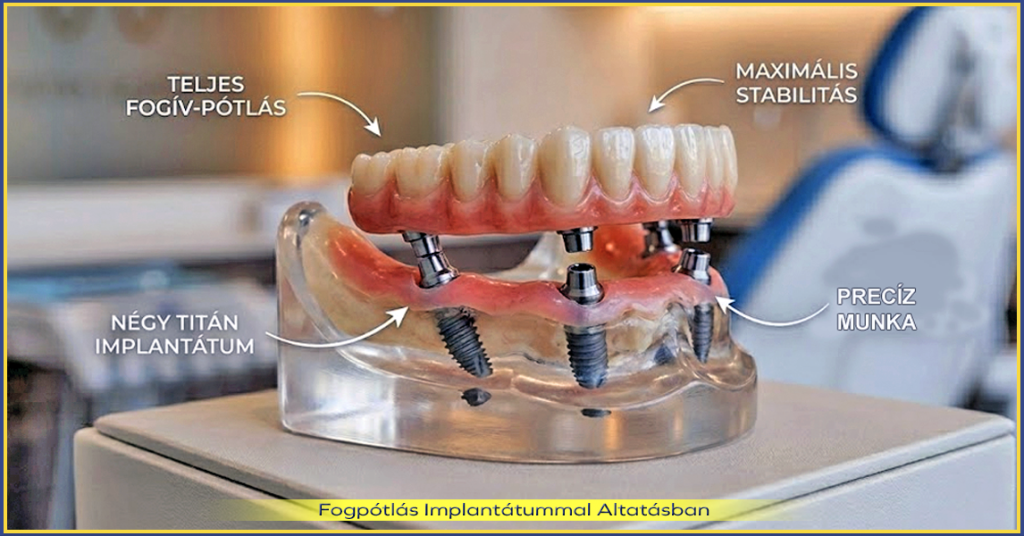 Teljes fogsor All-on-4 technológiával - Esettanulmány